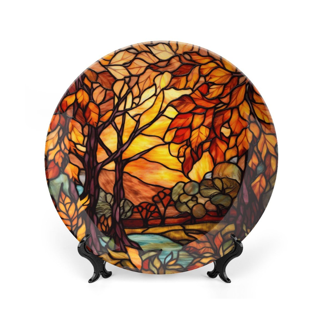 Rare autumn glass design plate